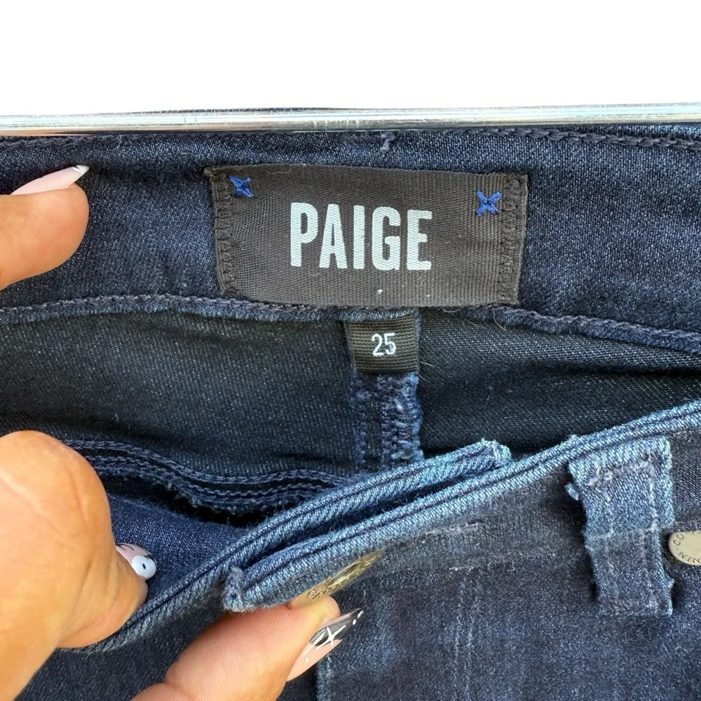 PAIGE Midnight Blue Skinny Jeans Size 25 Stretch